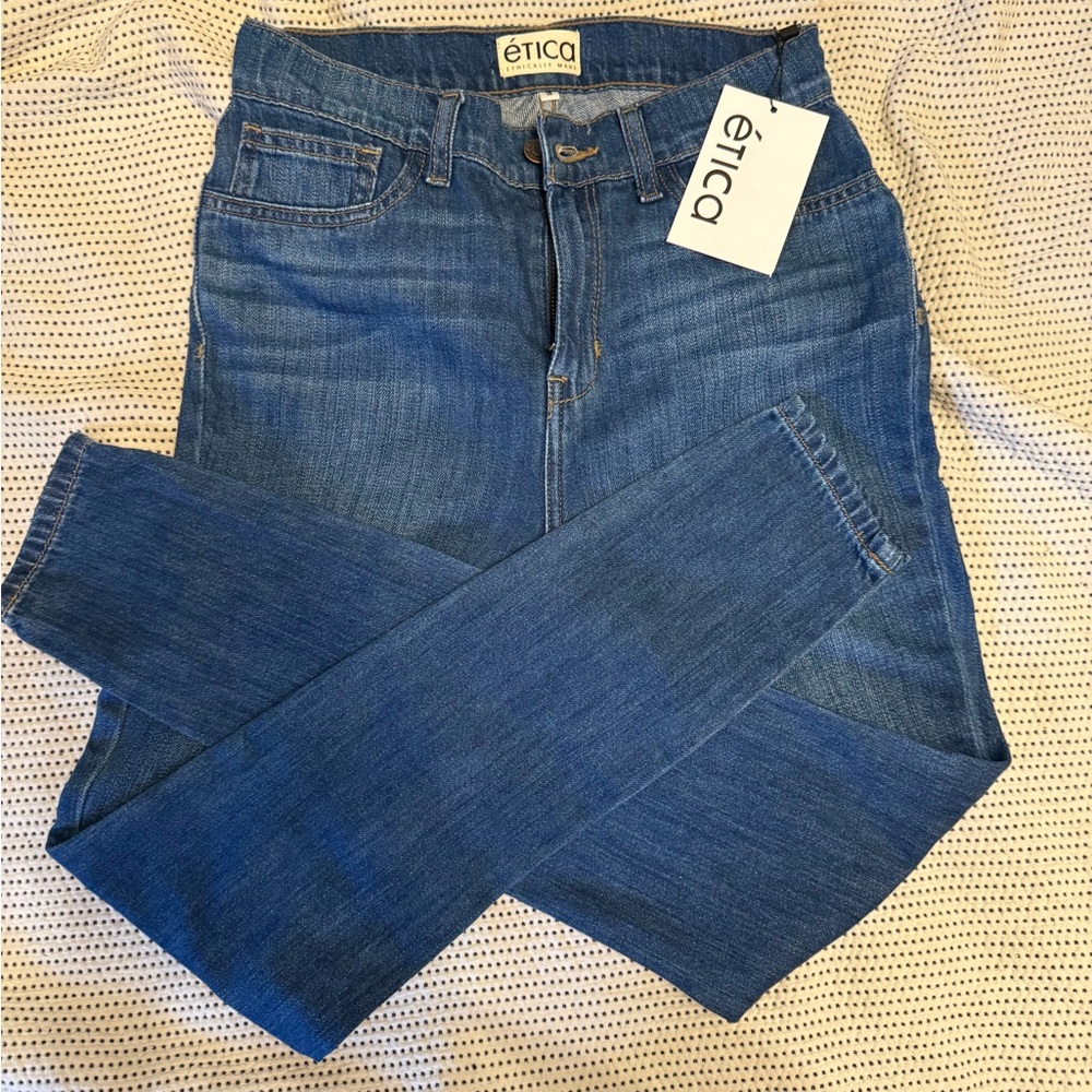 Etica Blue Skinny Jeans Classic Style 3 small NWT
